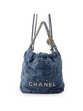Chanel 22 Mini Denim 2-Way Shoulder Bag